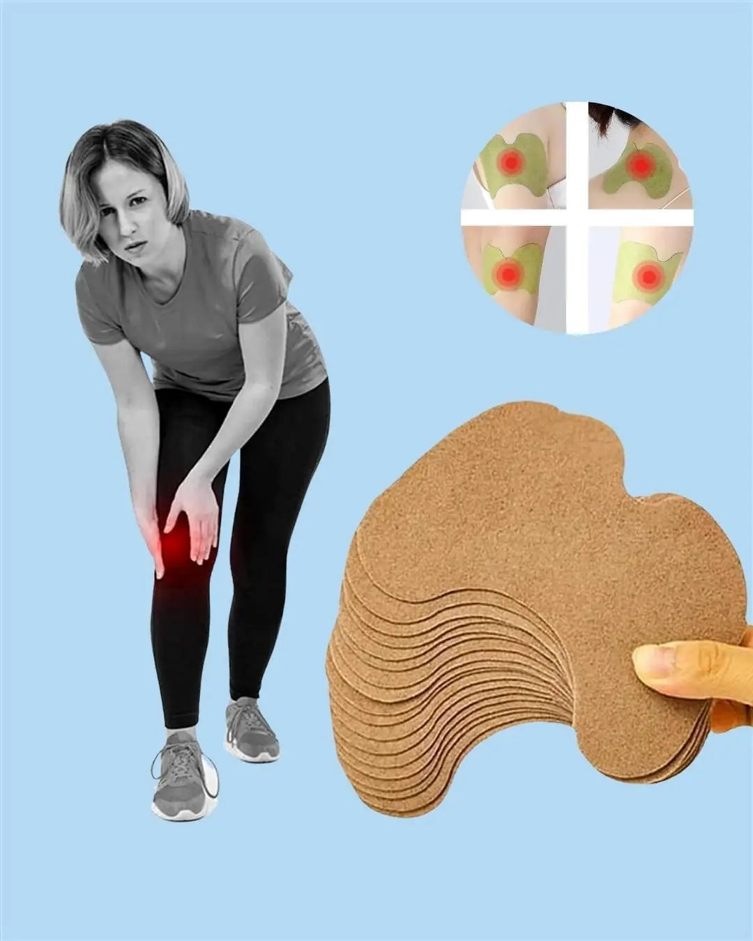 Herbal Knee Patch Extract Joint Ache Pain - Pack Of 10